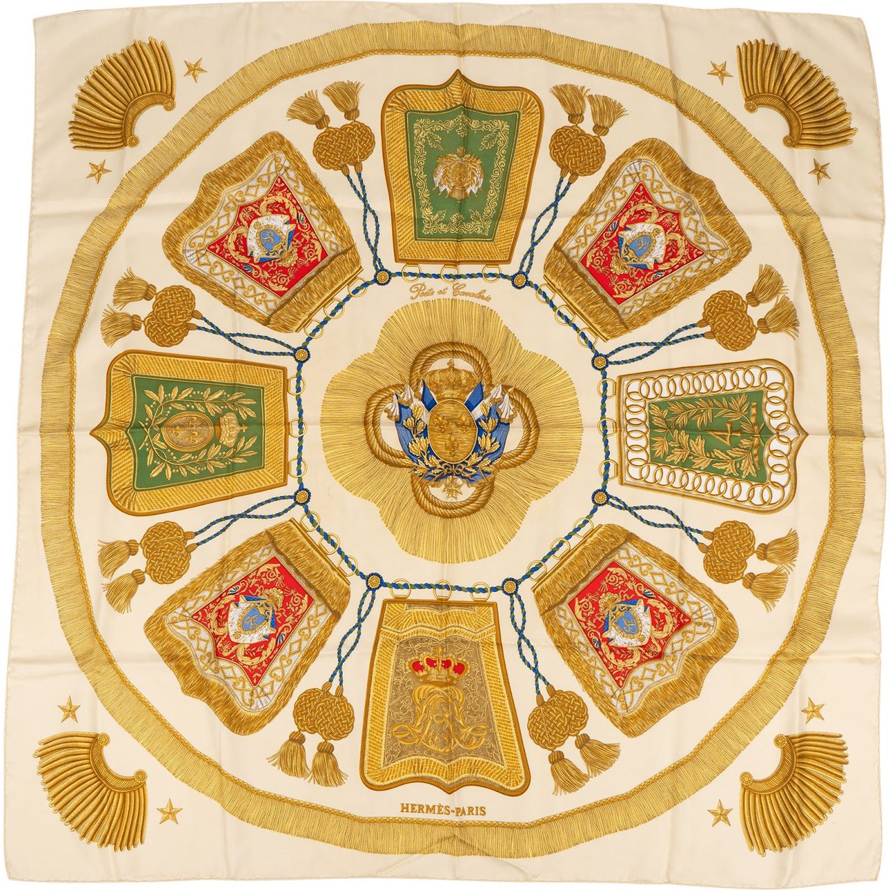 Hermès Soie et Canons Silk Carre 90 Scarf Tuch Divers