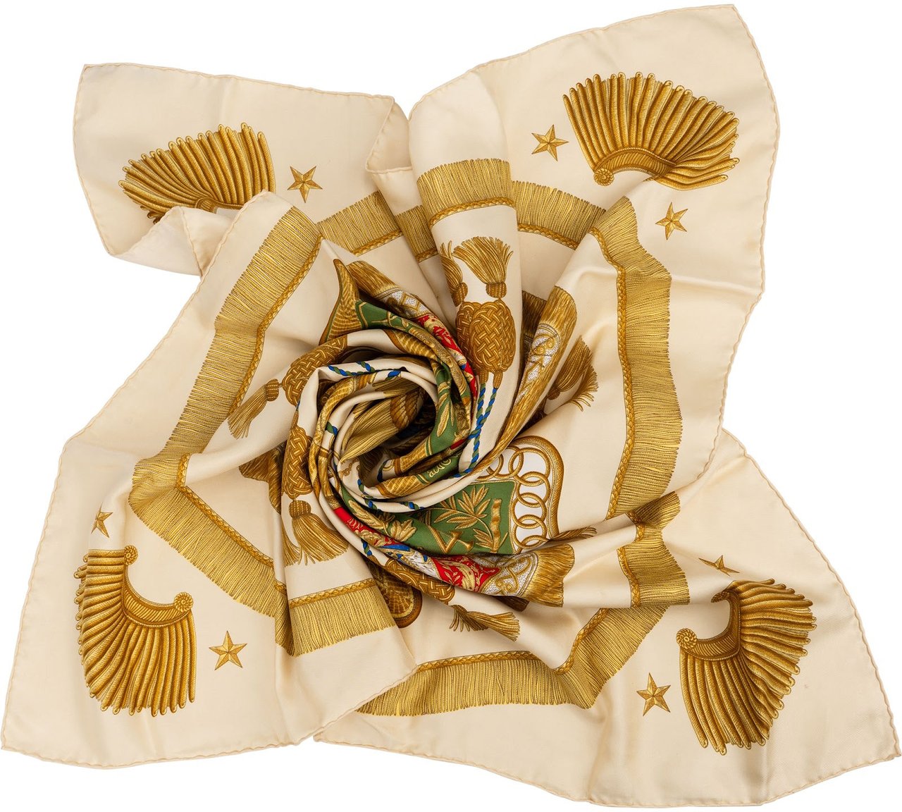 Hermès Soie et Canons Silk Carre 90 Scarf Tuch Divers