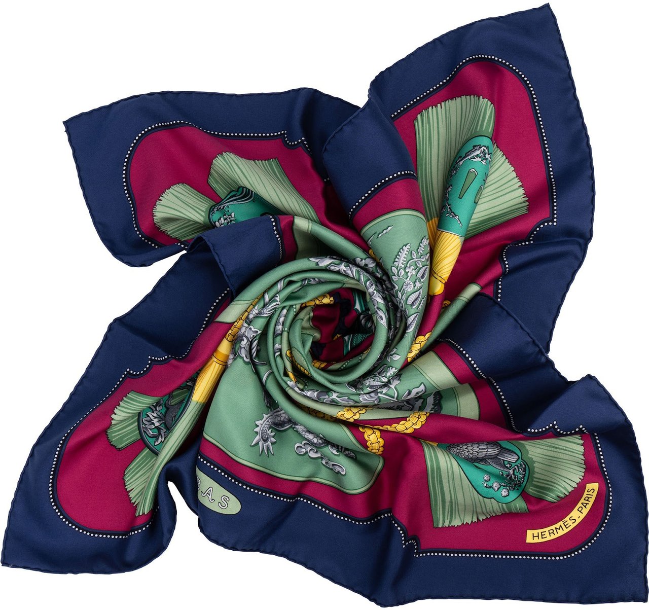 Hermès Tsubas Silk 90 Scarf Tuch Divers