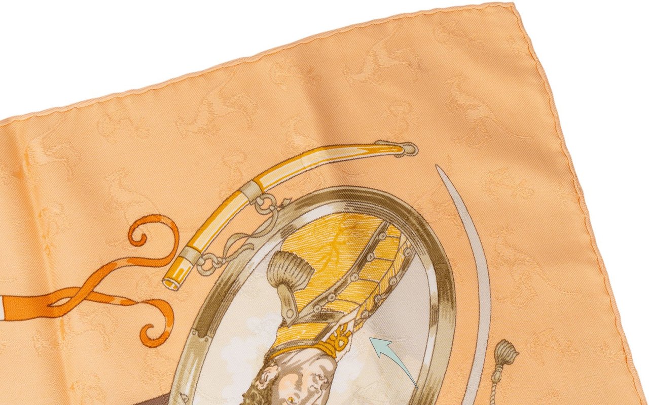 Hermès Terre Australe Découverte en 1802 Silk 90 Scarf Tuch Donkergrijs