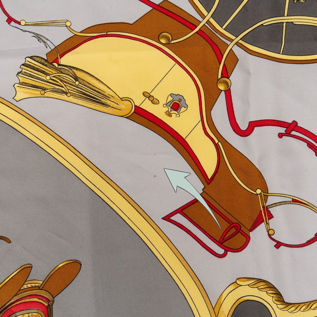 Hermès Springs Silk 90 Scarf Tuch Donkergrijs