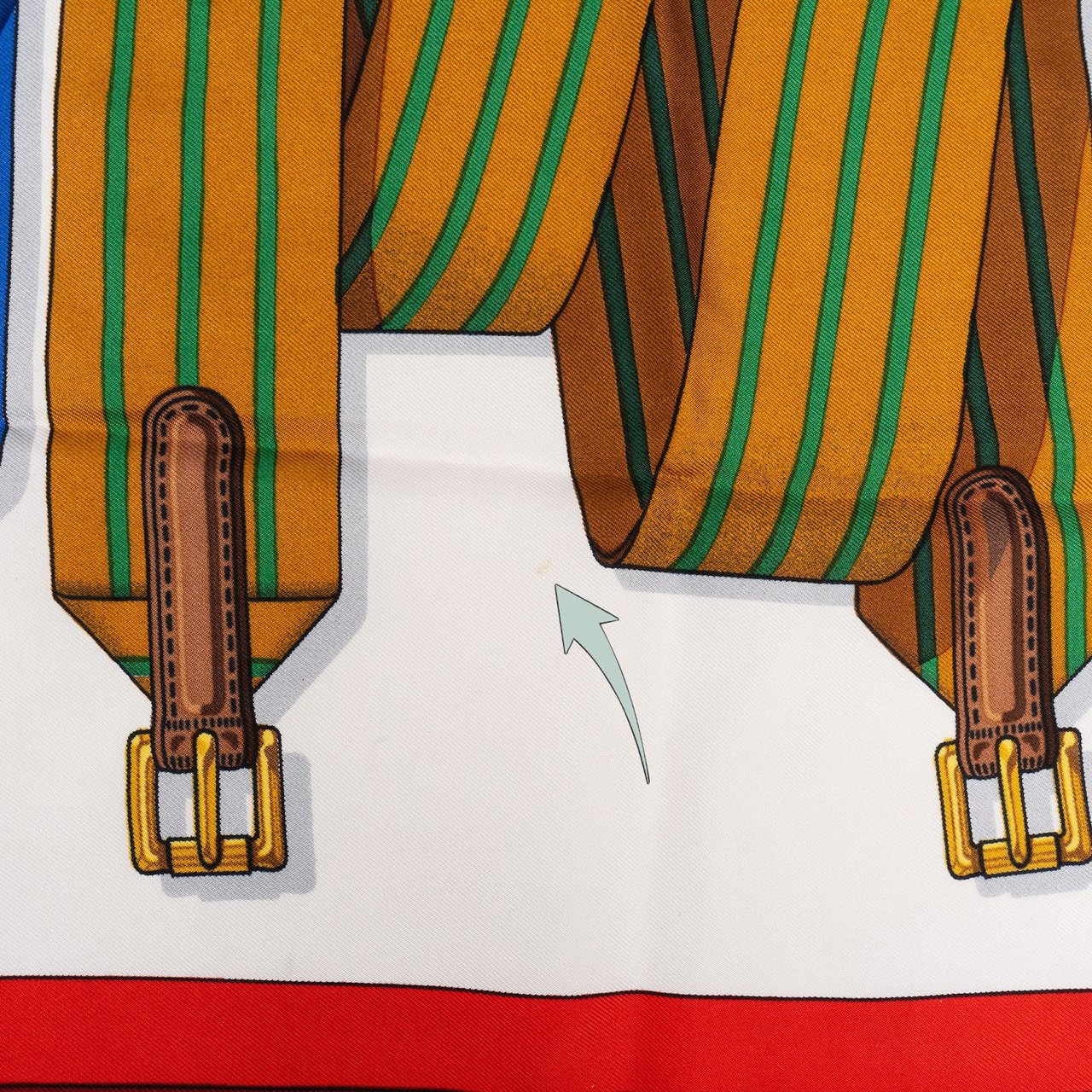 Hermès Sangles Silk 90 Scarf Tuch Divers