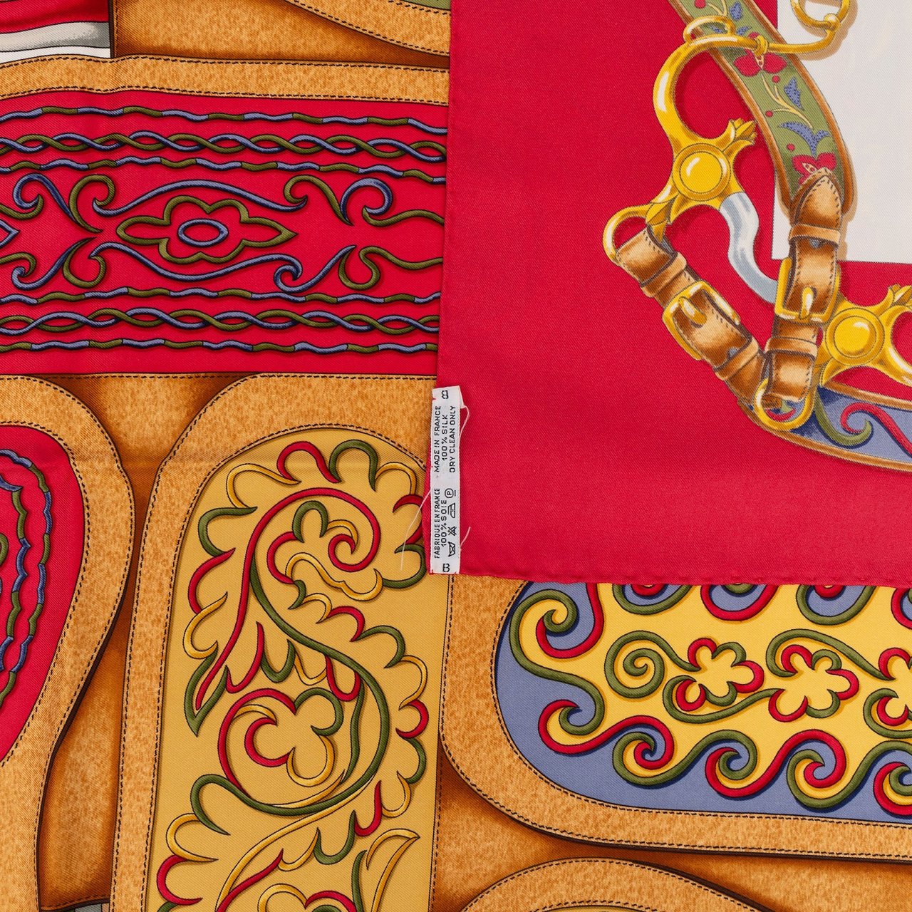 Hermès Festina Silk 90 Scarf Tuch Rood