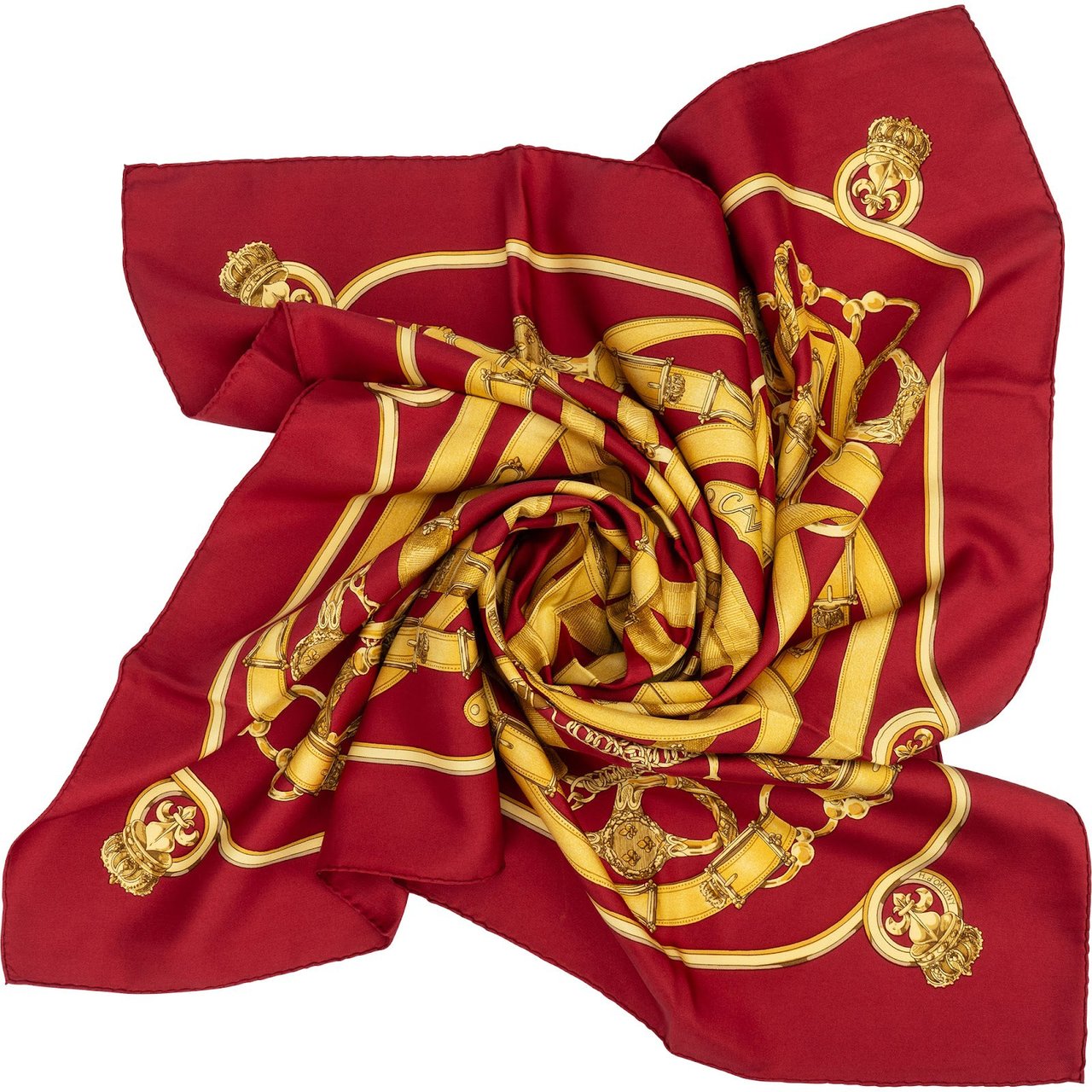 Hermès Cariole Silk Carre 90 Scarf Tuch Rood