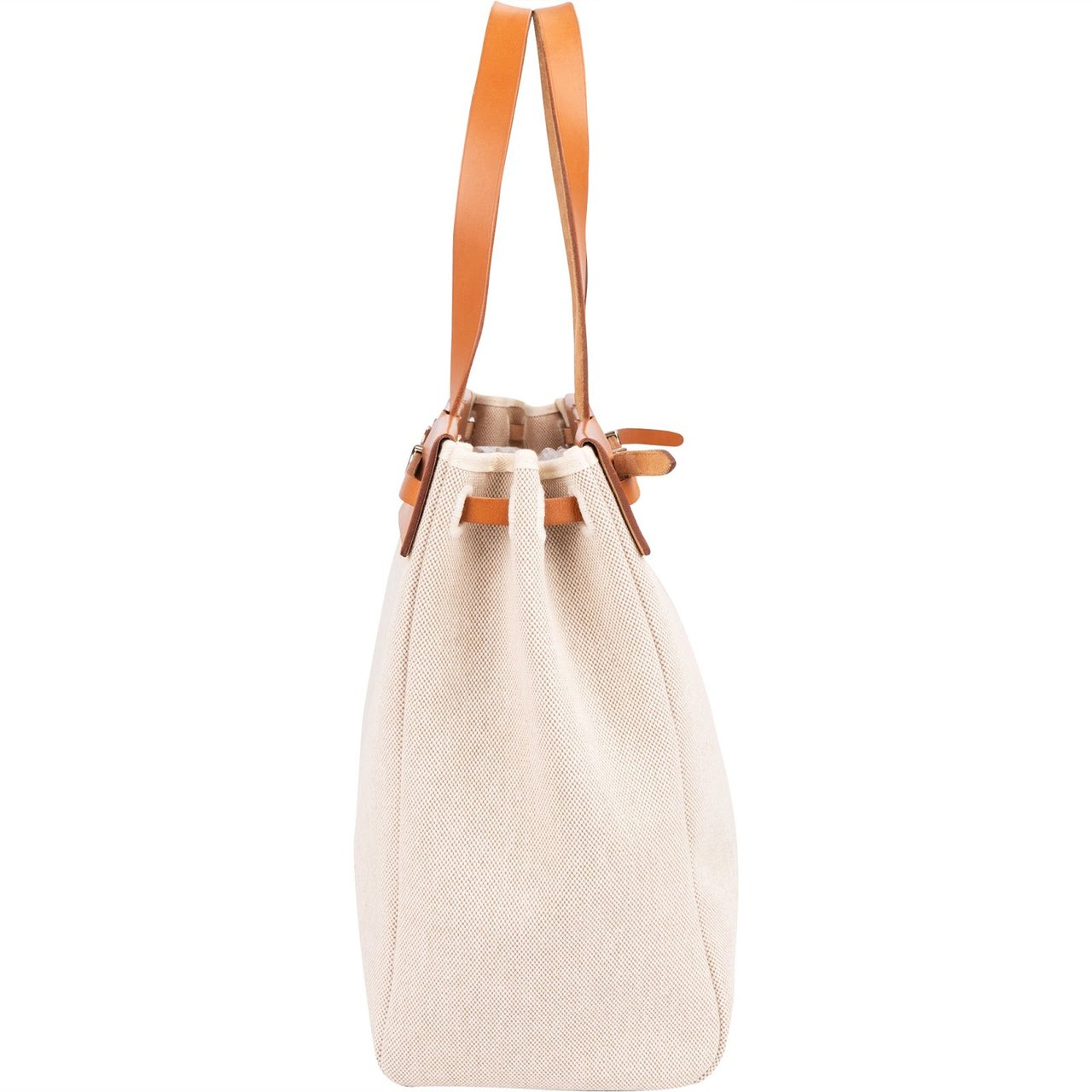 Hermès Classic Cotton Cabbas MM Tote 40 Herbag Handbag Bruin