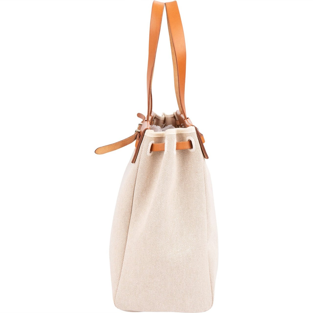 Hermès Classic Cotton Cabbas MM Tote 40 Herbag Handbag Bruin