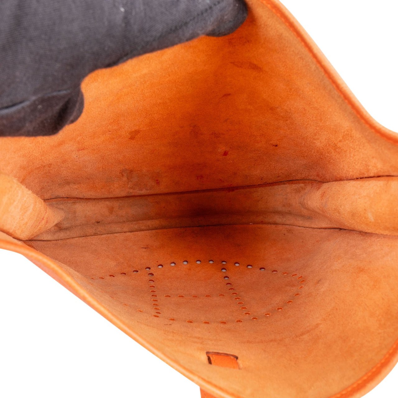 Hermès Orange Epsom Leather Evelyne III GM Crossbody Bag Oranje