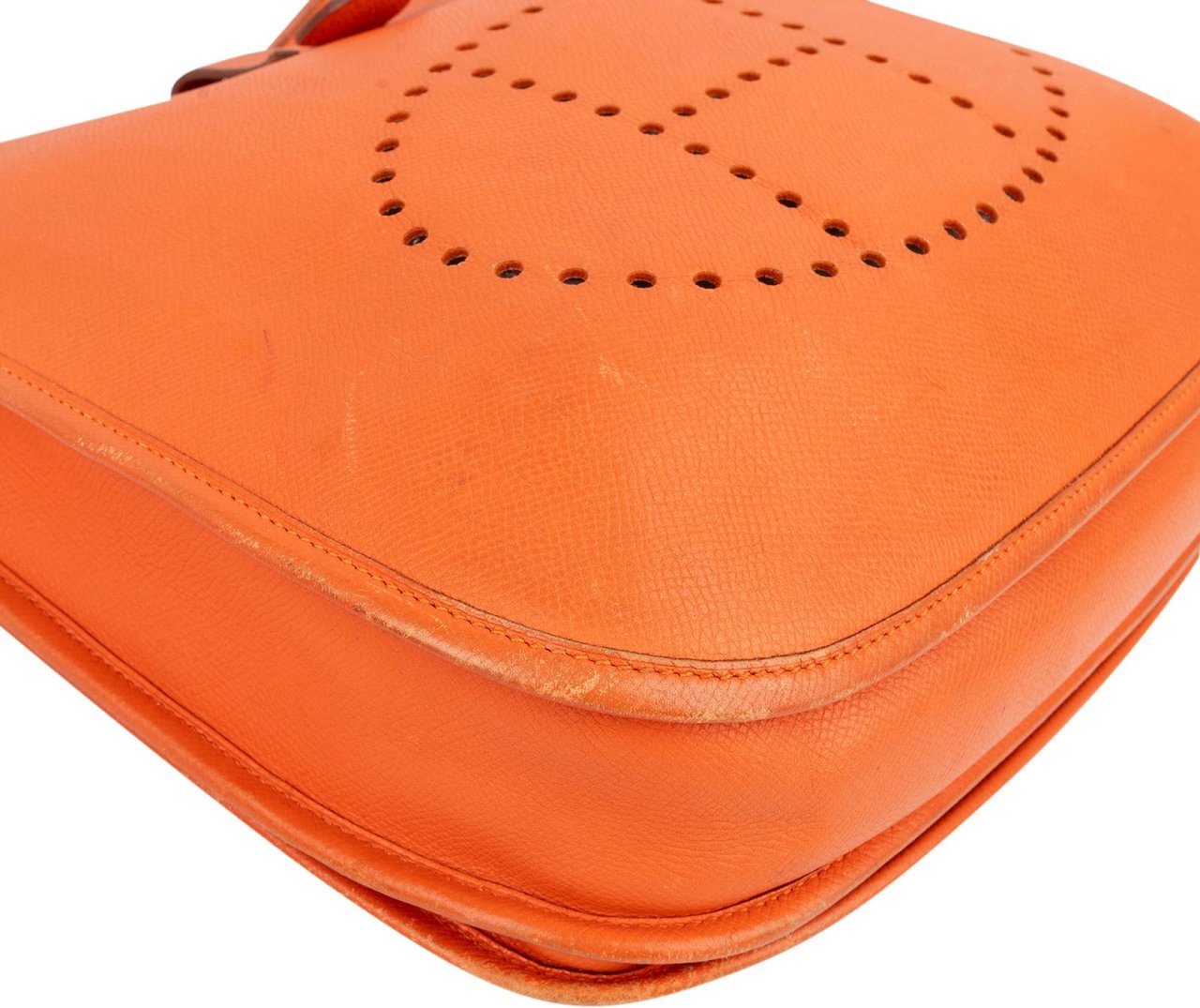 Hermès Orange Epsom Leather Evelyne III GM Crossbody Bag Oranje
