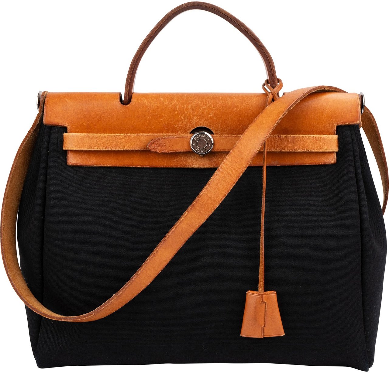 Hermès Classic Cotton Herbag 31 Shoulder Handbag Zwart