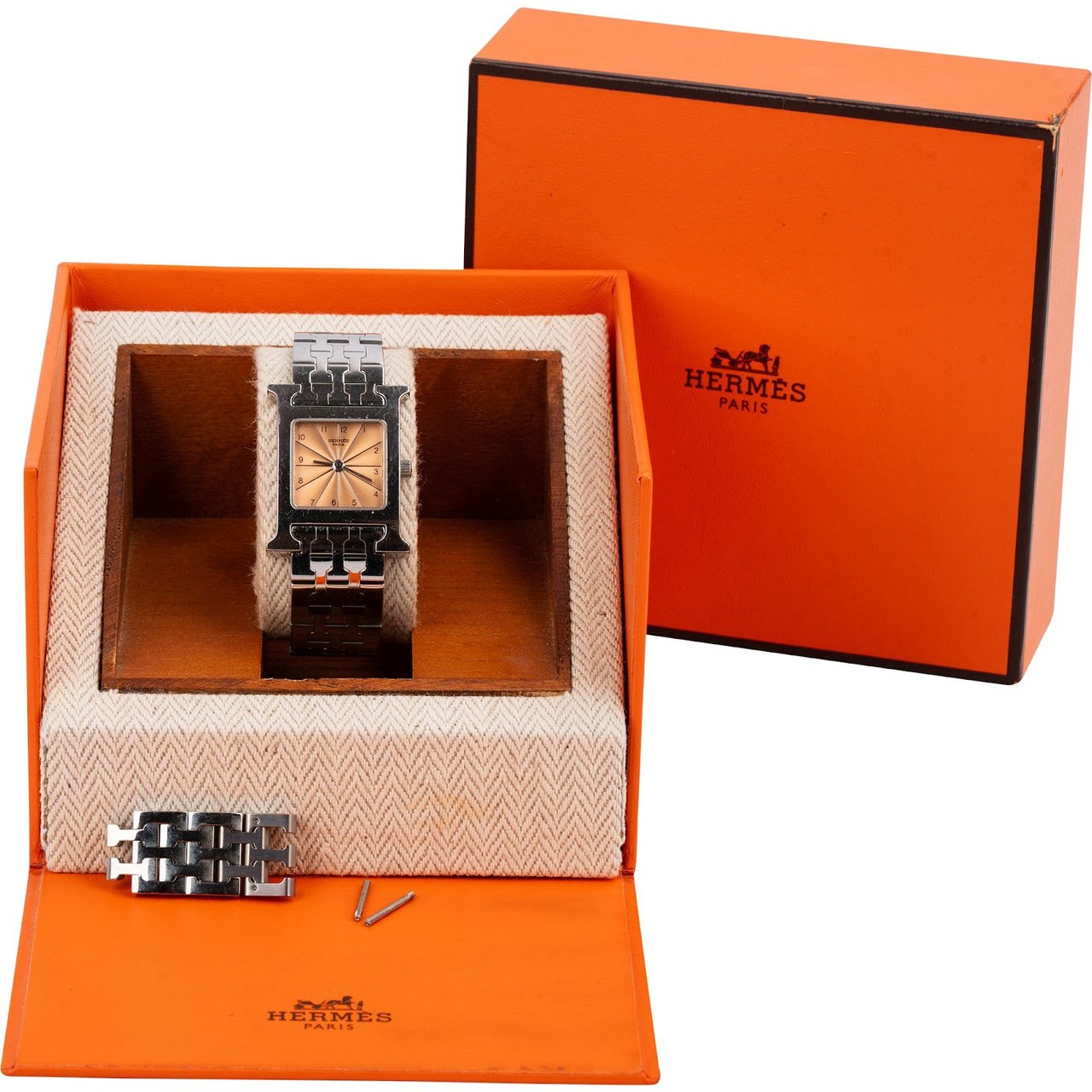 Hermès Silver Tone Heure H HH1.210 Women Watch Divers