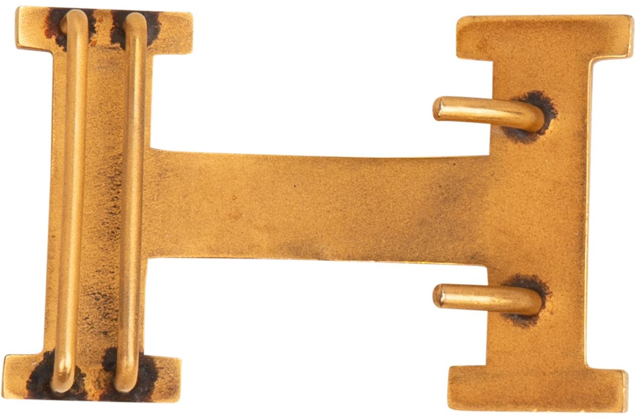 Hermès H Belt Buckle Oranje