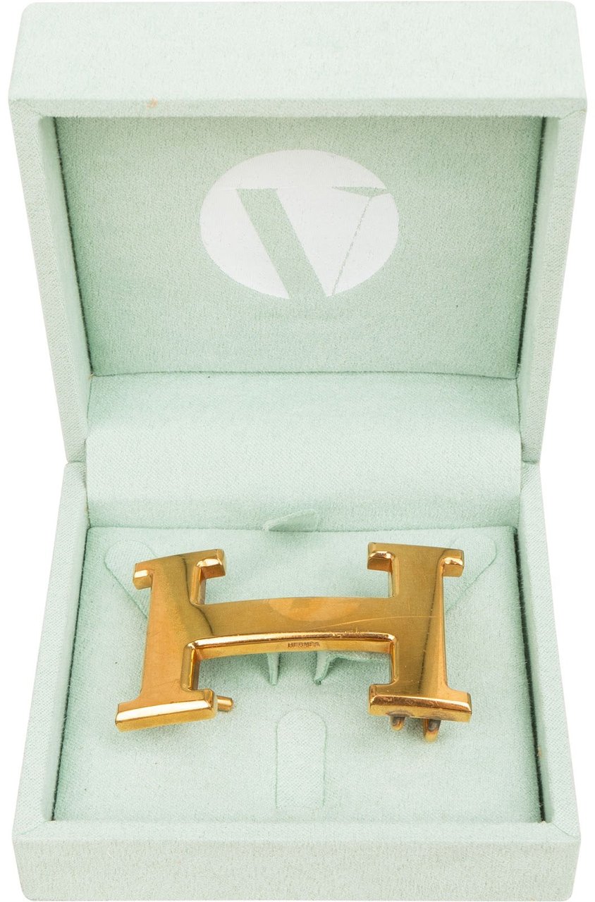 Hermès H Belt Buckle Oranje