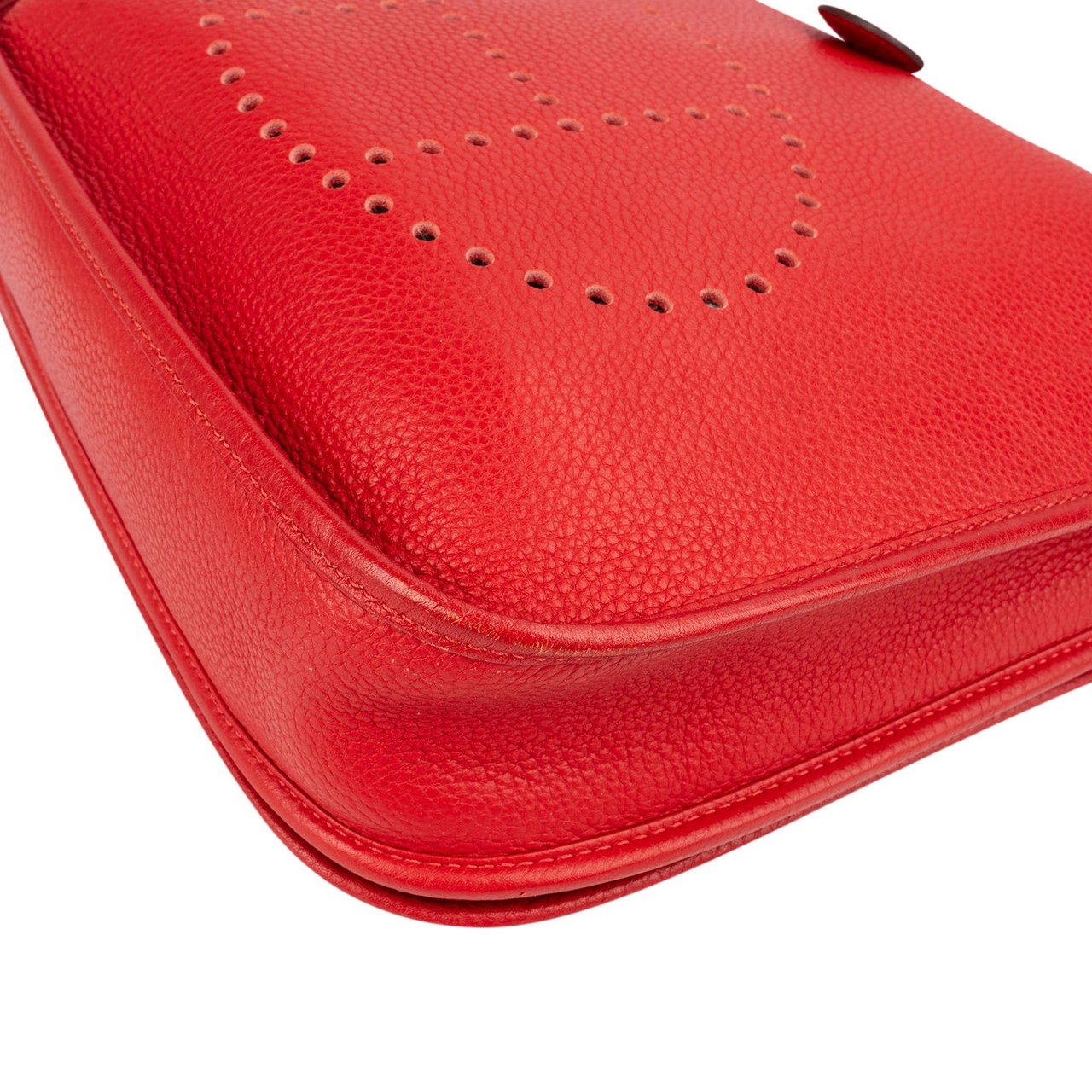 Hermès Taurillon Clemence Leather Evelyne III GM Crossbody Bag Rood