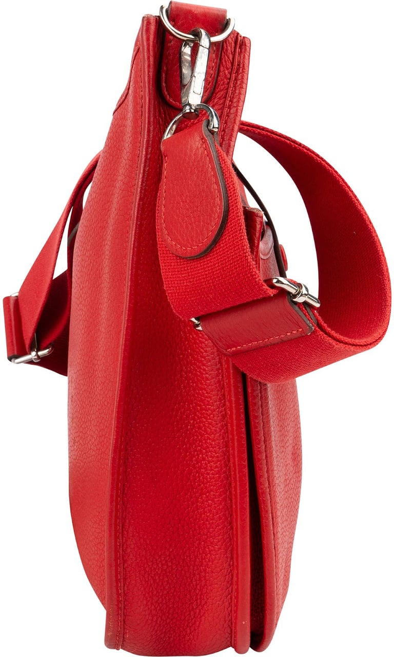 Hermès Taurillon Clemence Leather Evelyne III GM Crossbody Bag Rood