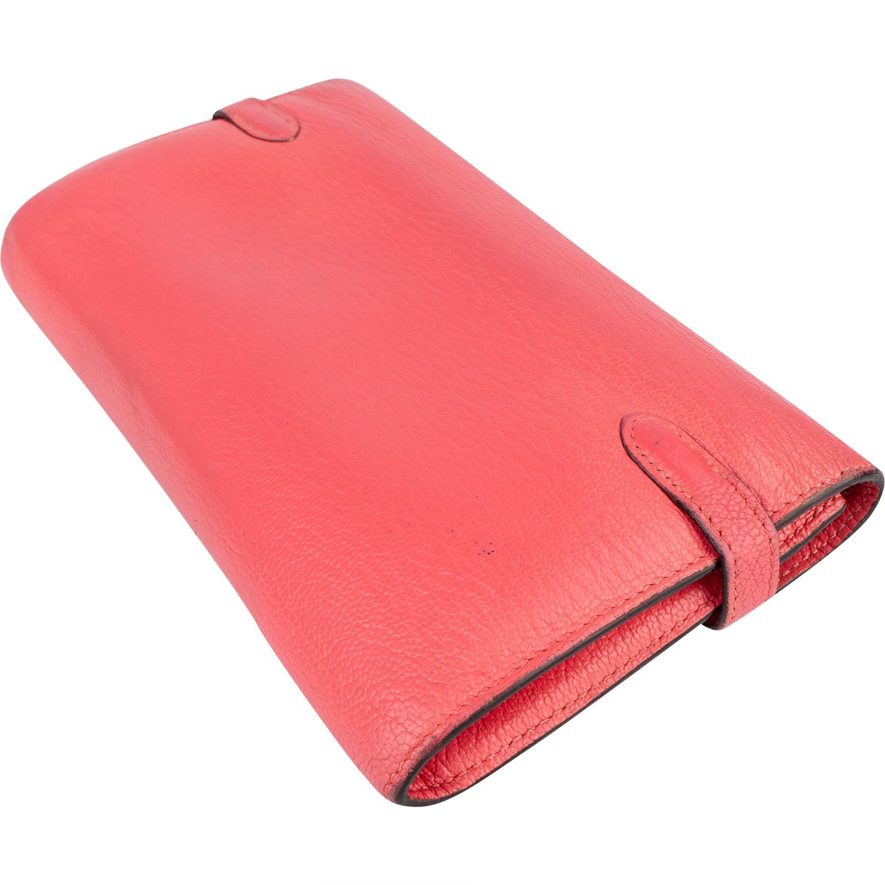 Hermès Hermès Pink Clemence Leather Kelly Wallet Rood
