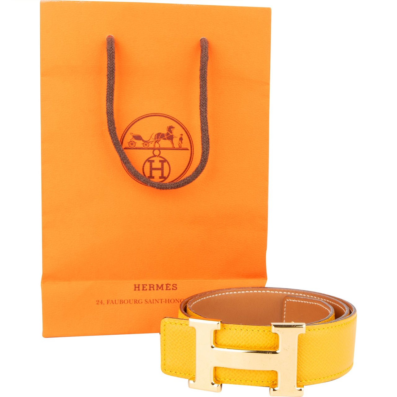Hermès Hermès Reversible Epsom Leather Belt (65) Divers