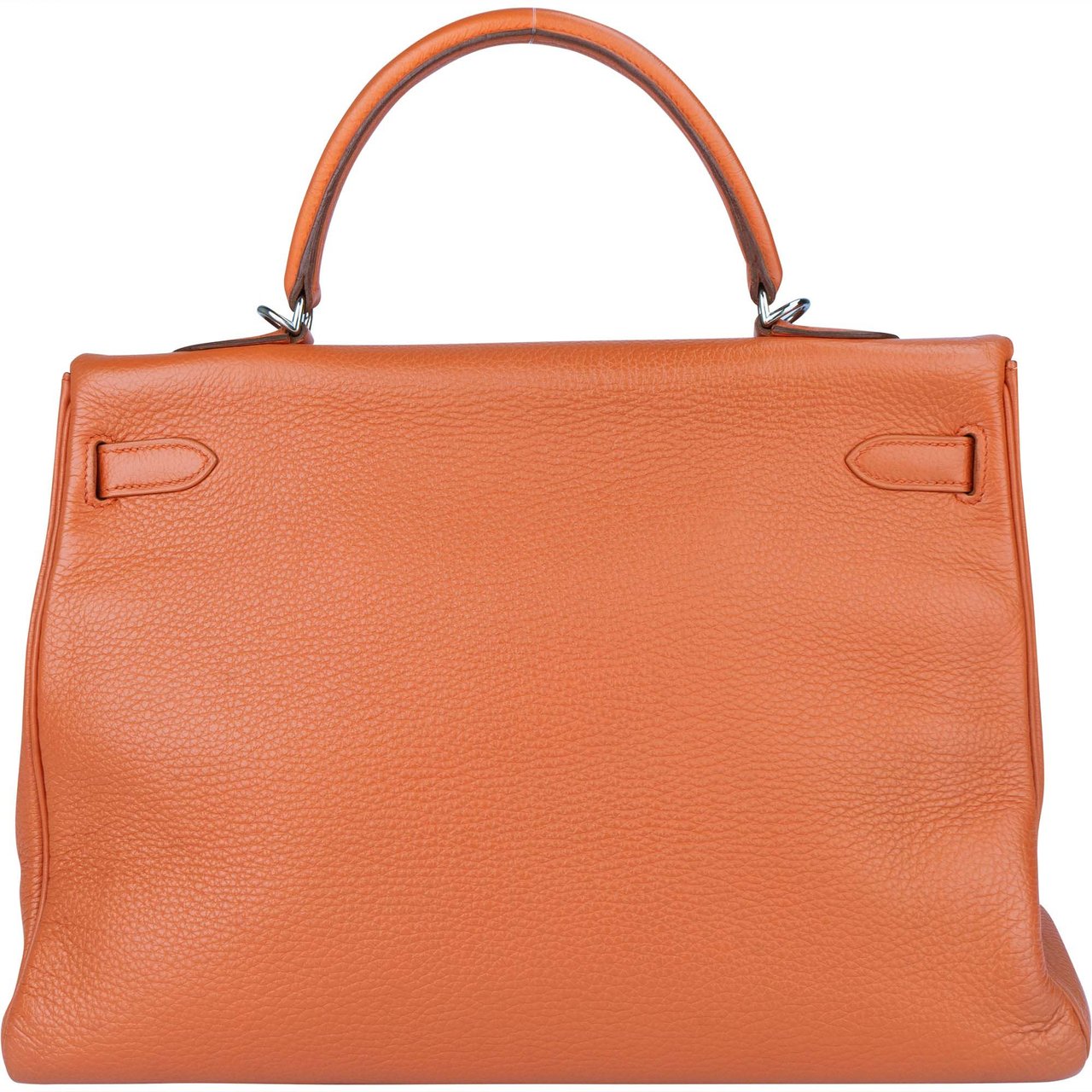 Hermès Hermès Orange Clemence Leather Kelly 35 Handbag Oranje