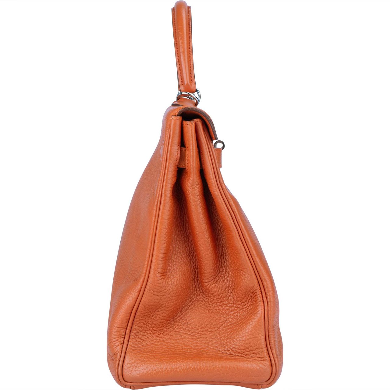 Hermès Hermès Orange Clemence Leather Kelly 35 Handbag Oranje