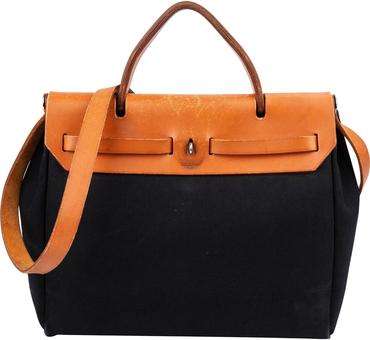 Hermès Classic Cotton Herbag 31 Shoulder Handbag Zwart
