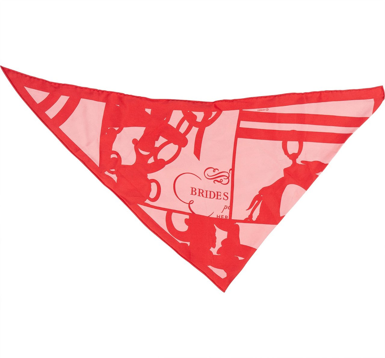 Hermès Brides de Gala Triangle Silk Scarf Tuch Rood