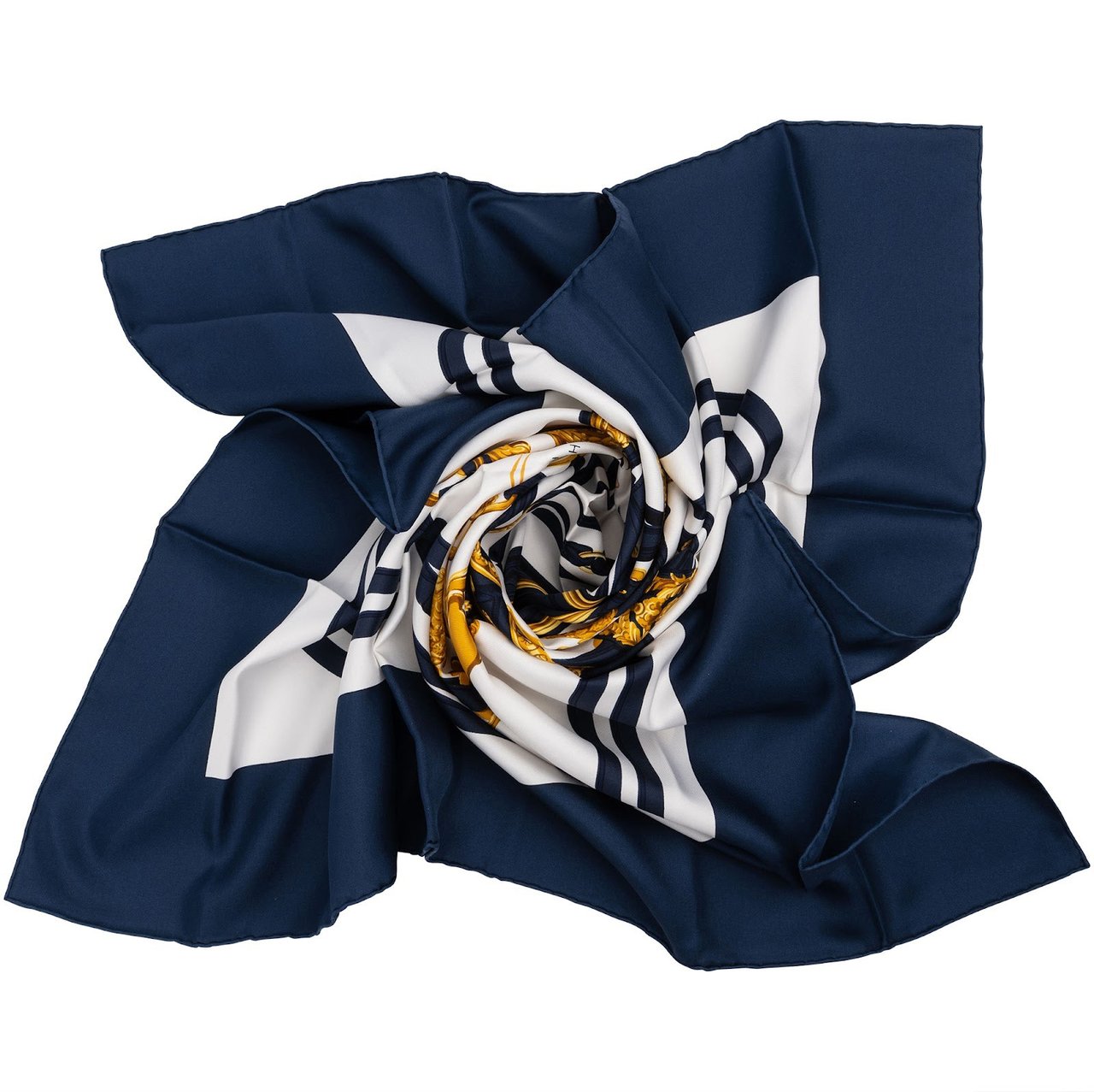Hermès Brides de Gala Silk 90 Scarf Tuch Navy