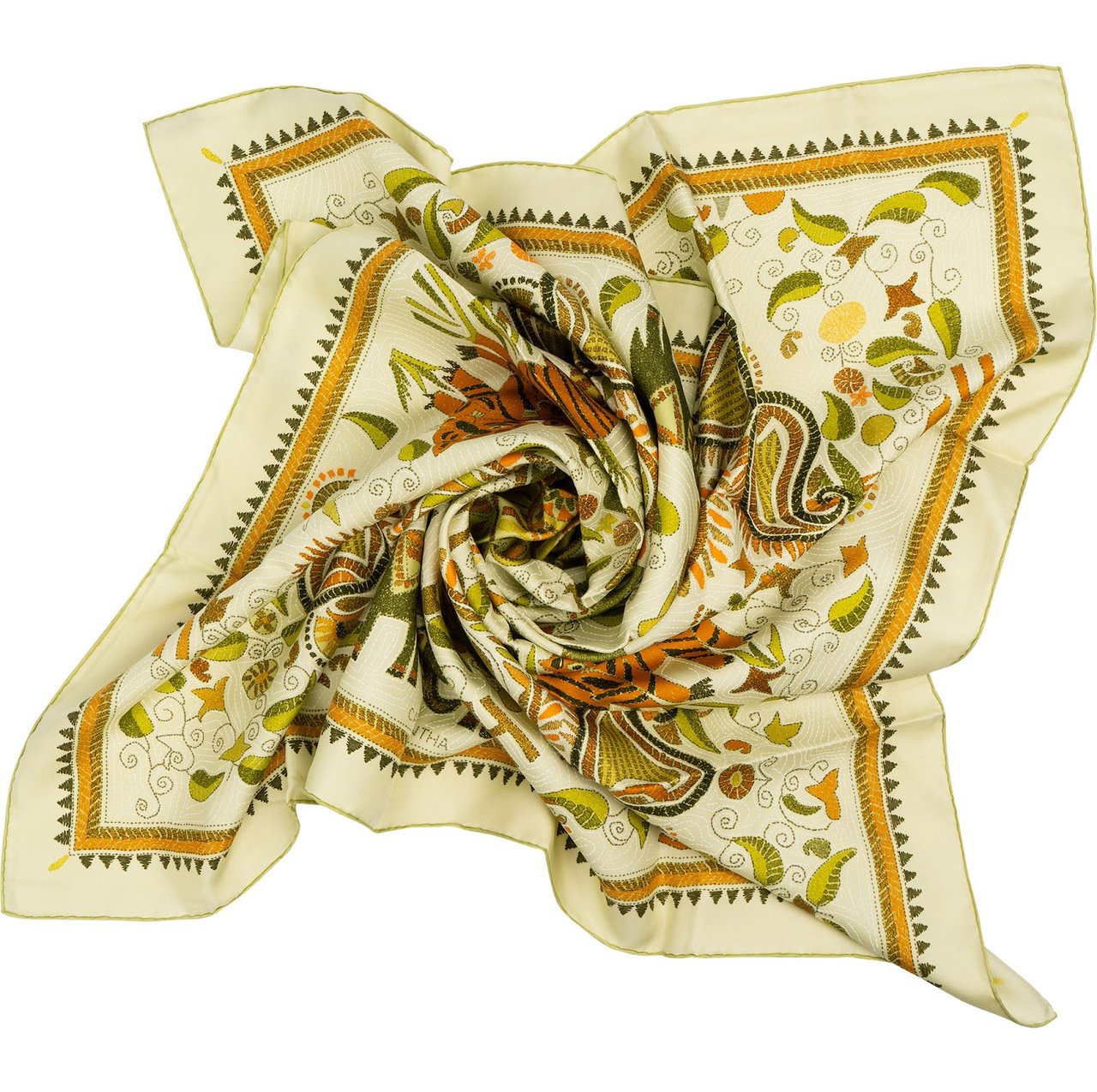 Hermès Carré Kantha Silk 90 Scarf Tuch Divers