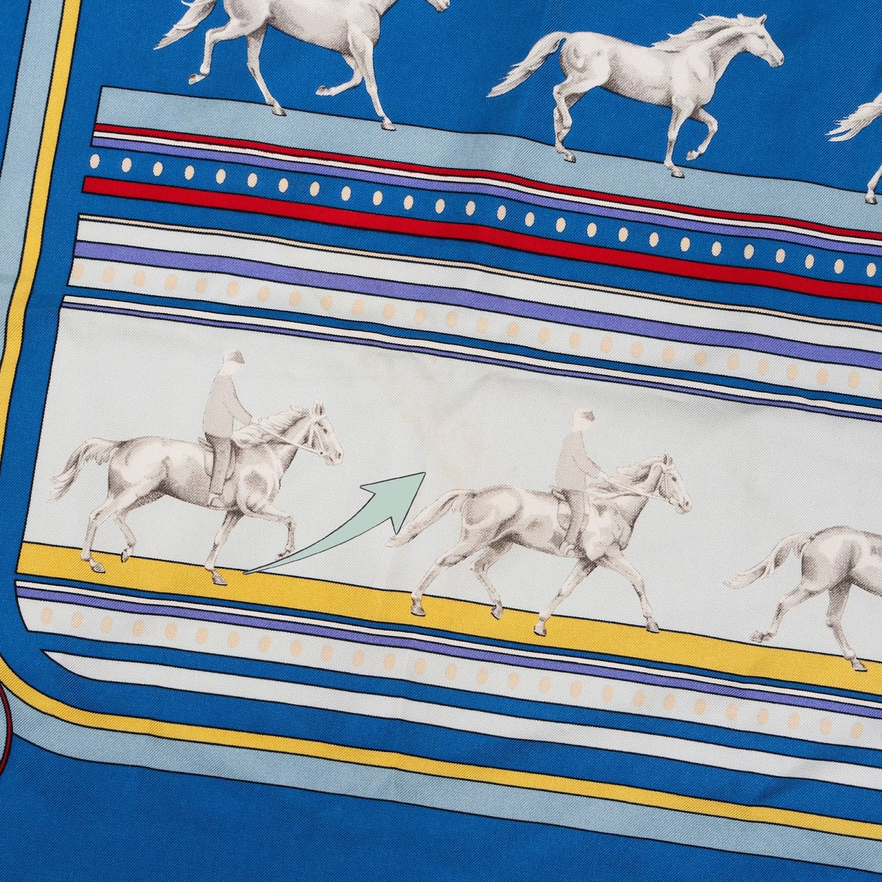 Hermès Sequences Silk 90 Scarf Tuch Blauw