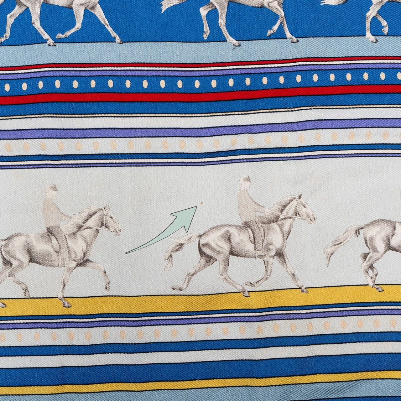 Hermès Sequences Silk 90 Scarf Tuch Blauw