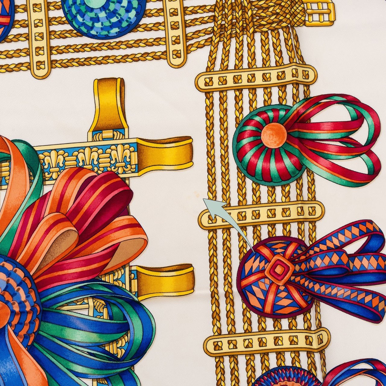 Hermès Les Rubans du Cheval Silk Carre 90 Scarf Tuch Rood