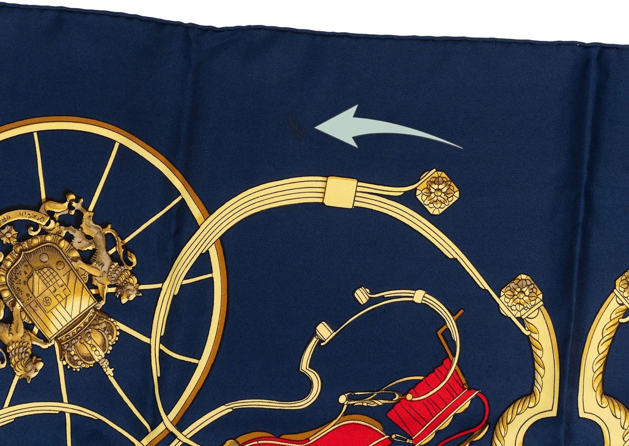 Hermès Springs Silk Carre 90 Scarf Tuch Blauw
