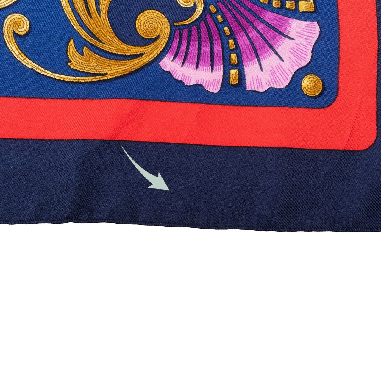 Hermès Cheval Turc Silk Carre 90 Scarf Tuch Blauw