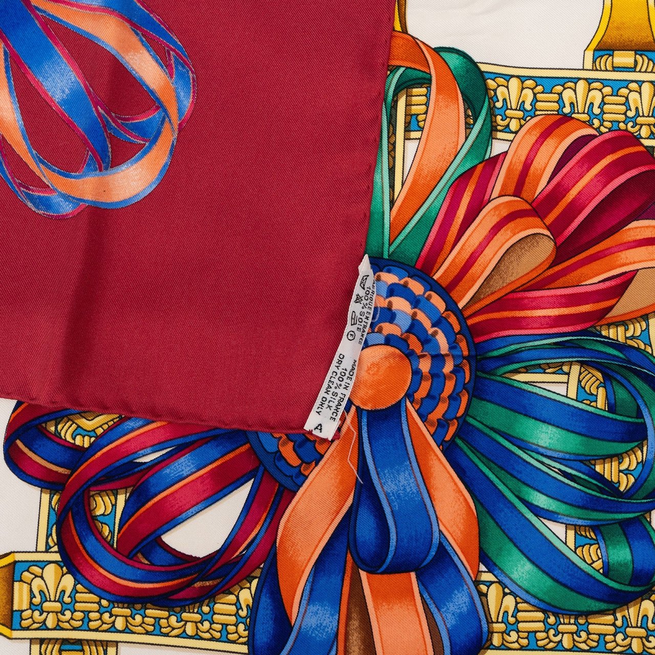 Hermès Les Rubans du Cheval Silk 90 Scarf Tuch Rood