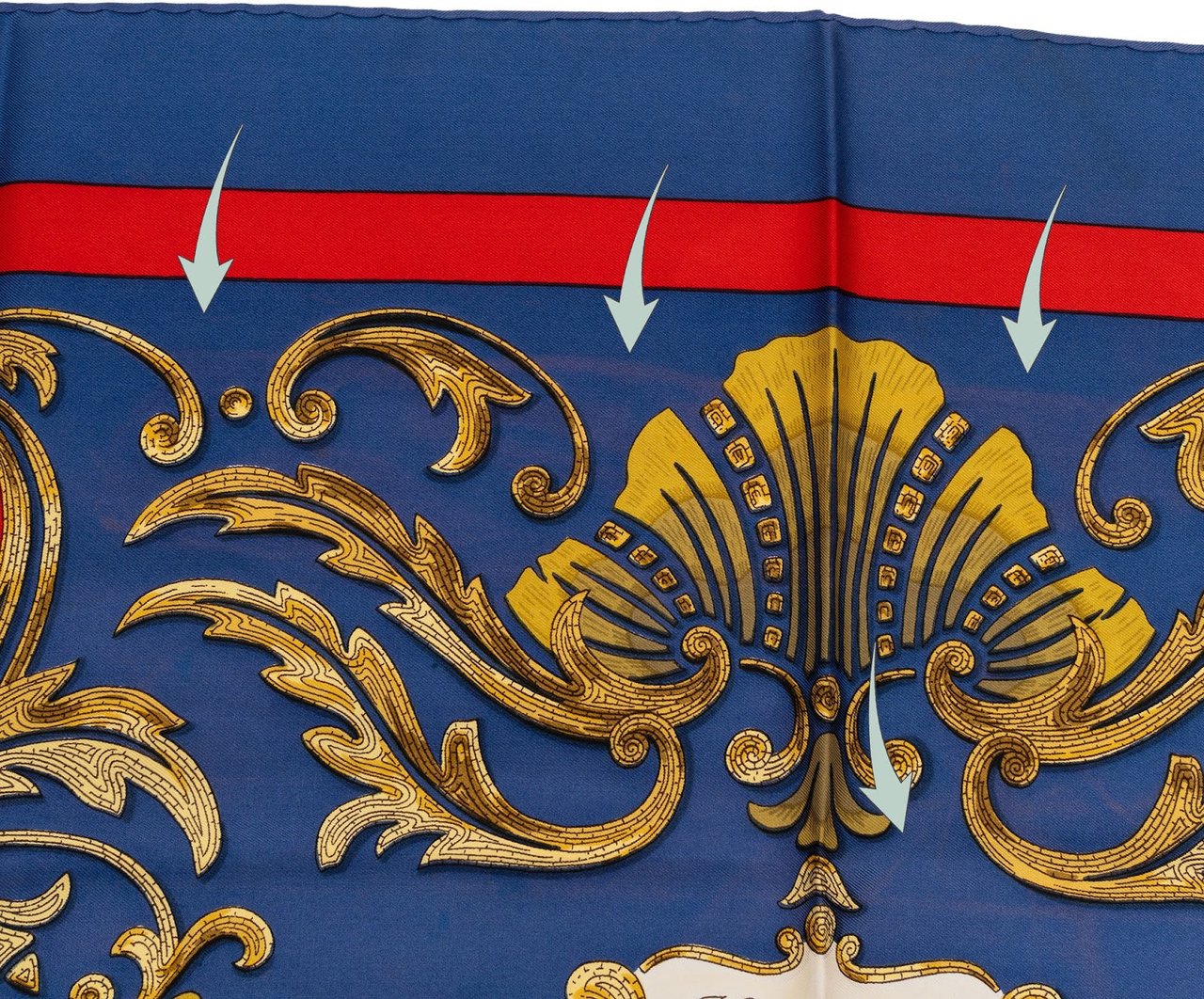 Hermès Cheval Turc Silk 90 Scarf Tuch Blauw