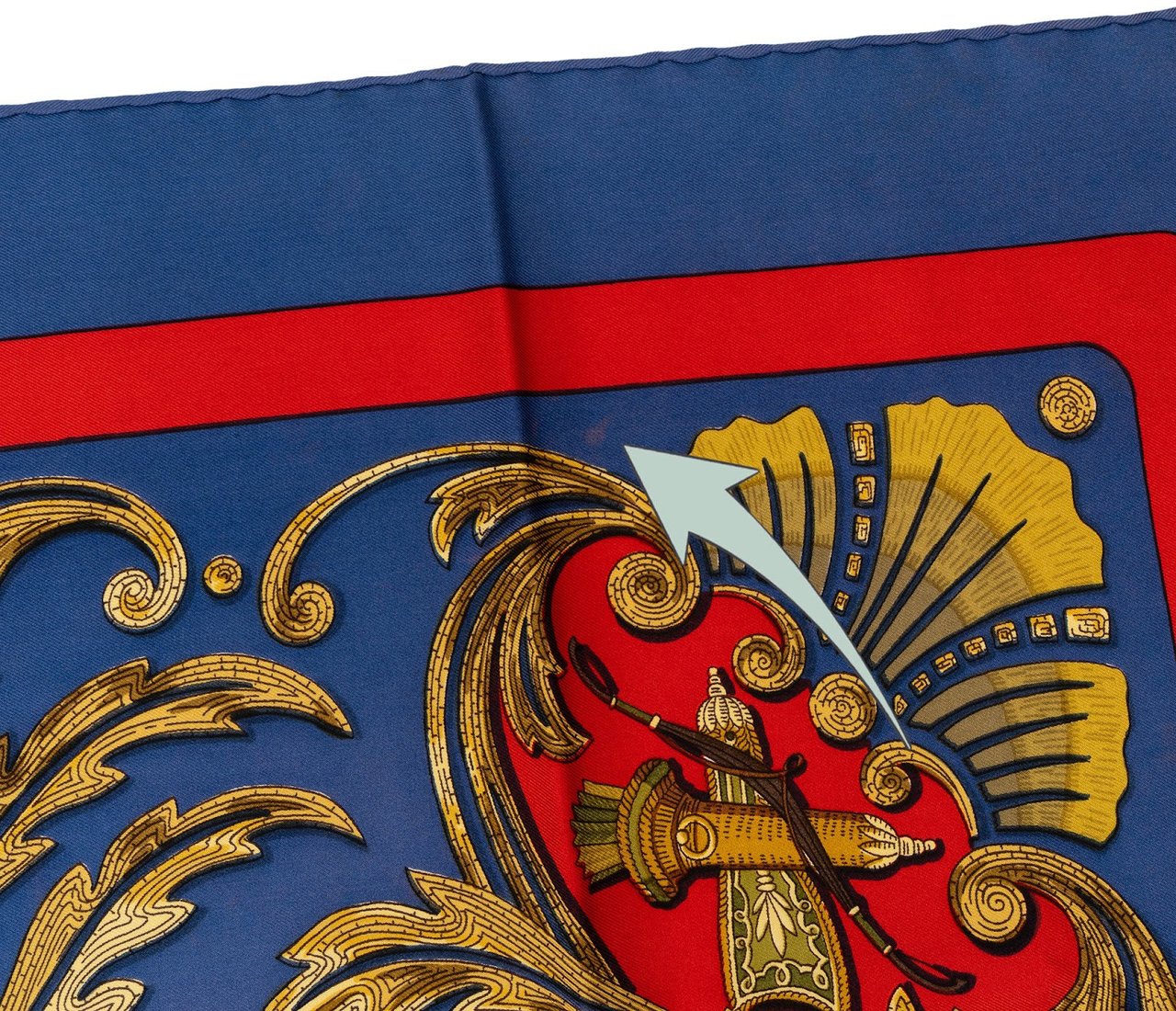 Hermès Cheval Turc Silk 90 Scarf Tuch Blauw
