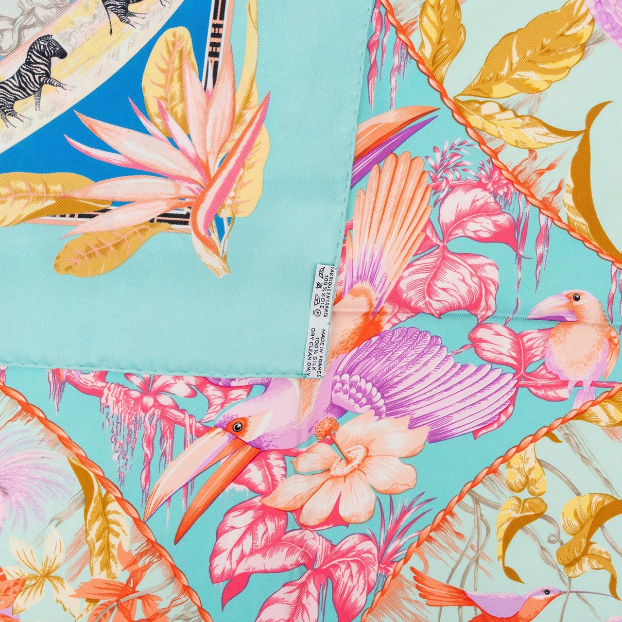 Hermès Tropiques Silk 90 Scarf Tuch Divers