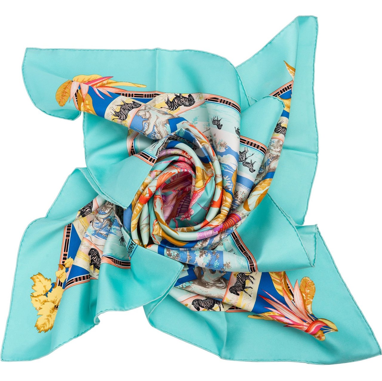 Hermès Tropiques Silk 90 Scarf Tuch Divers