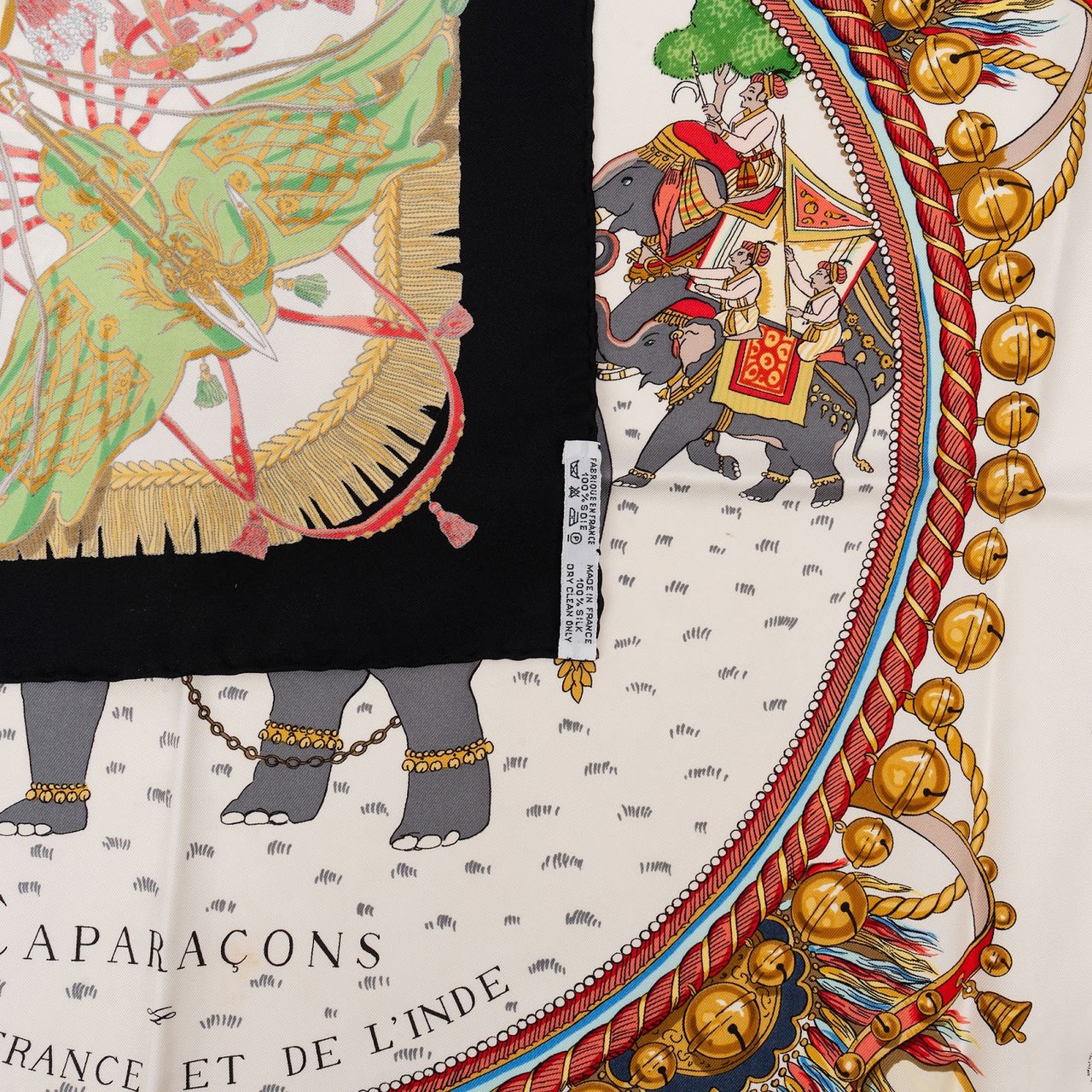 Hermès Caparaçons la France et de l'Inde Silk 90 Scarf Tuch Divers