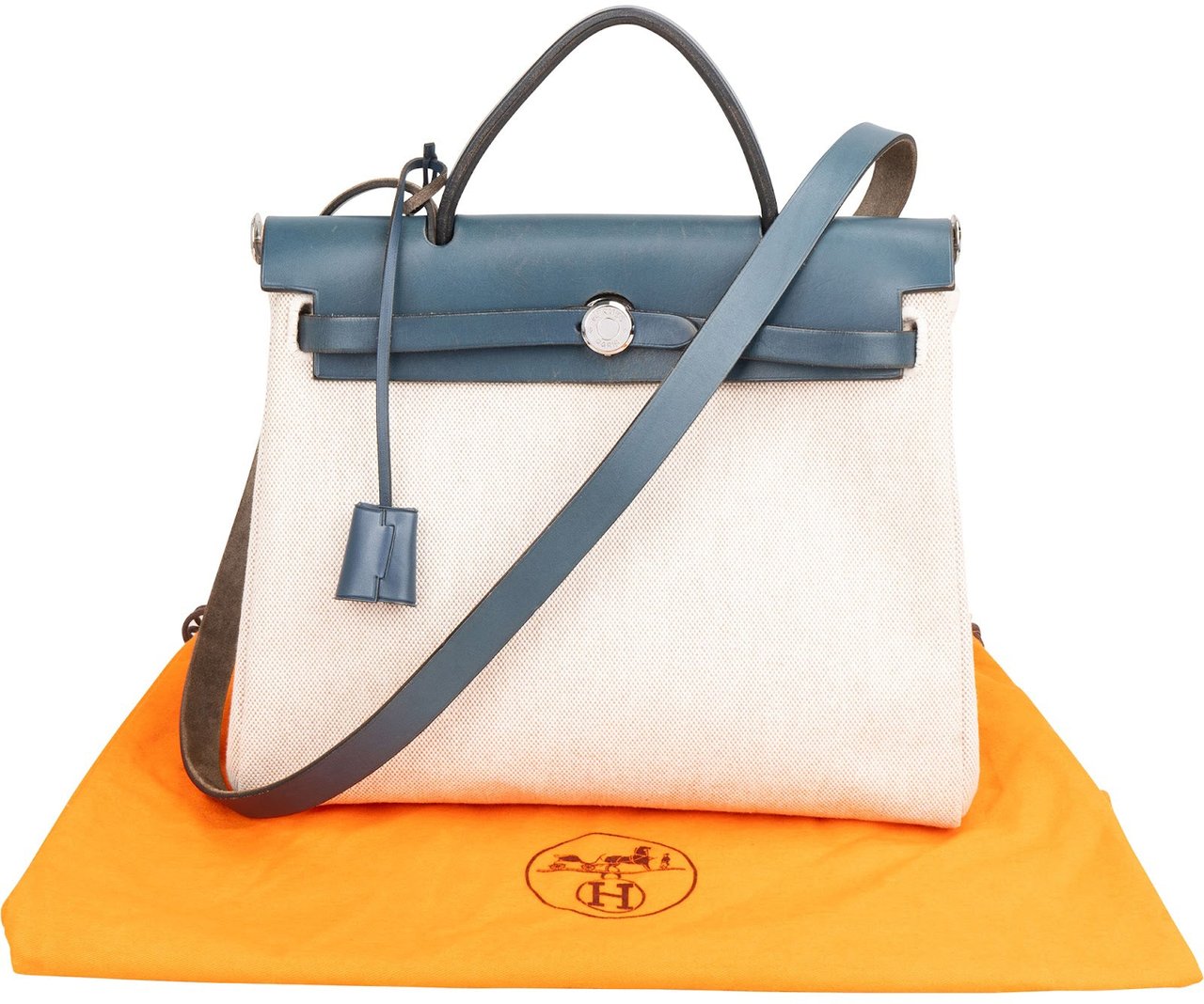 Hermès Classic Cotton Herbag 31 Crossbody Handbag Blauw
