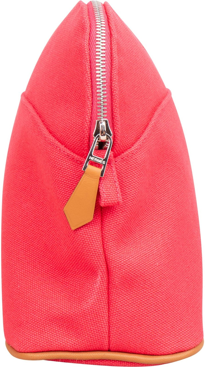 Hermès Hibiskus Canvas Bolide 25 Trousse Pouch Bag Rood