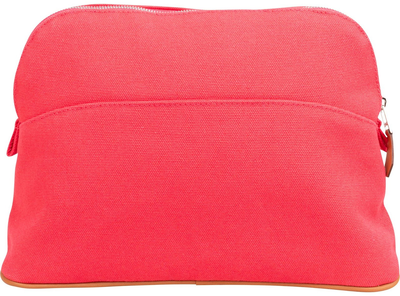 Hermès Hibiskus Canvas Bolide 25 Trousse Pouch Bag Rood