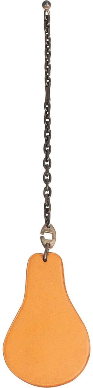 Hermès Brown Leather Fruit Pear Keychain Bag Charm Divers
