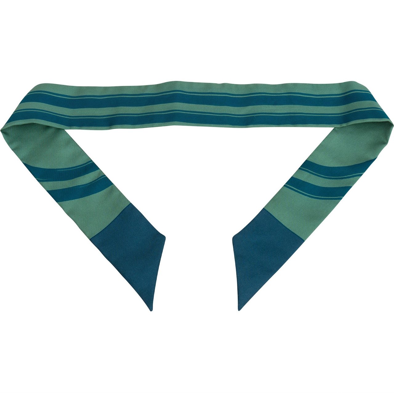 Hermès Green Twilly Tuch Scarf Groen