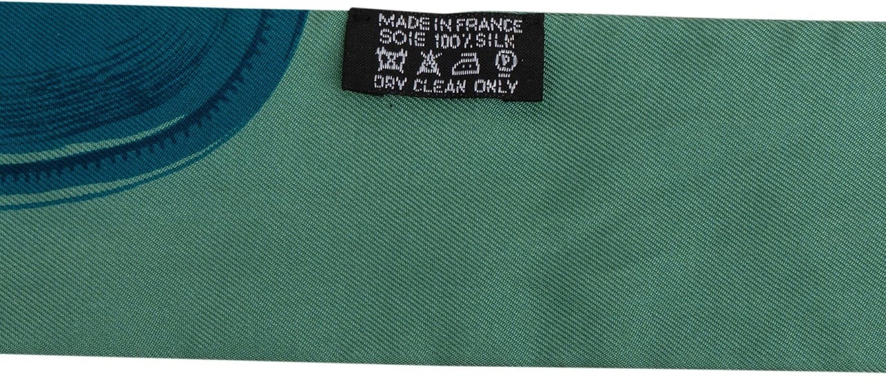 Hermès Green Twilly Tuch Scarf Groen