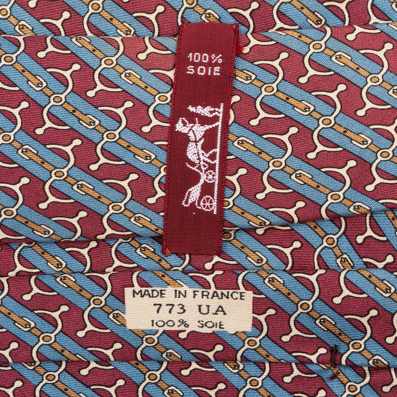 Hermès Chaîne d'Ancre Striped Silk Tie Krawatte Rood