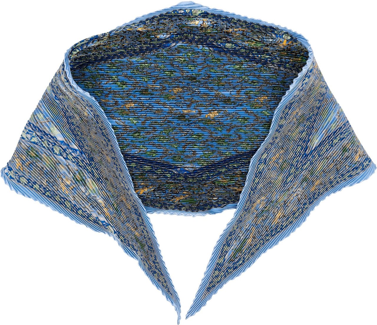 Hermès Chasse en Inde Plissé Tuch Scarf Blauw