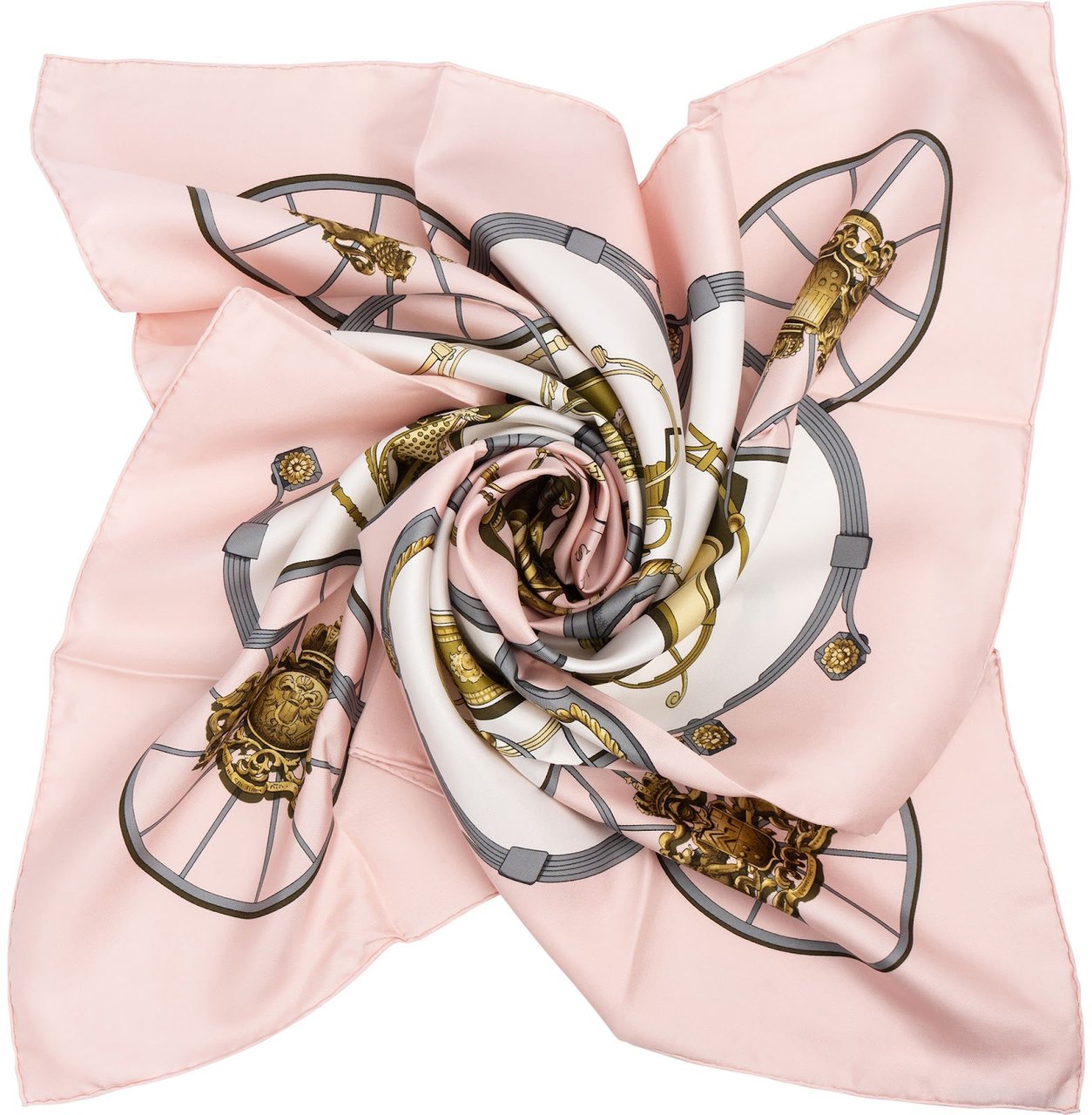 Hermès Springs Silk 90 Scarf Tuch Rood