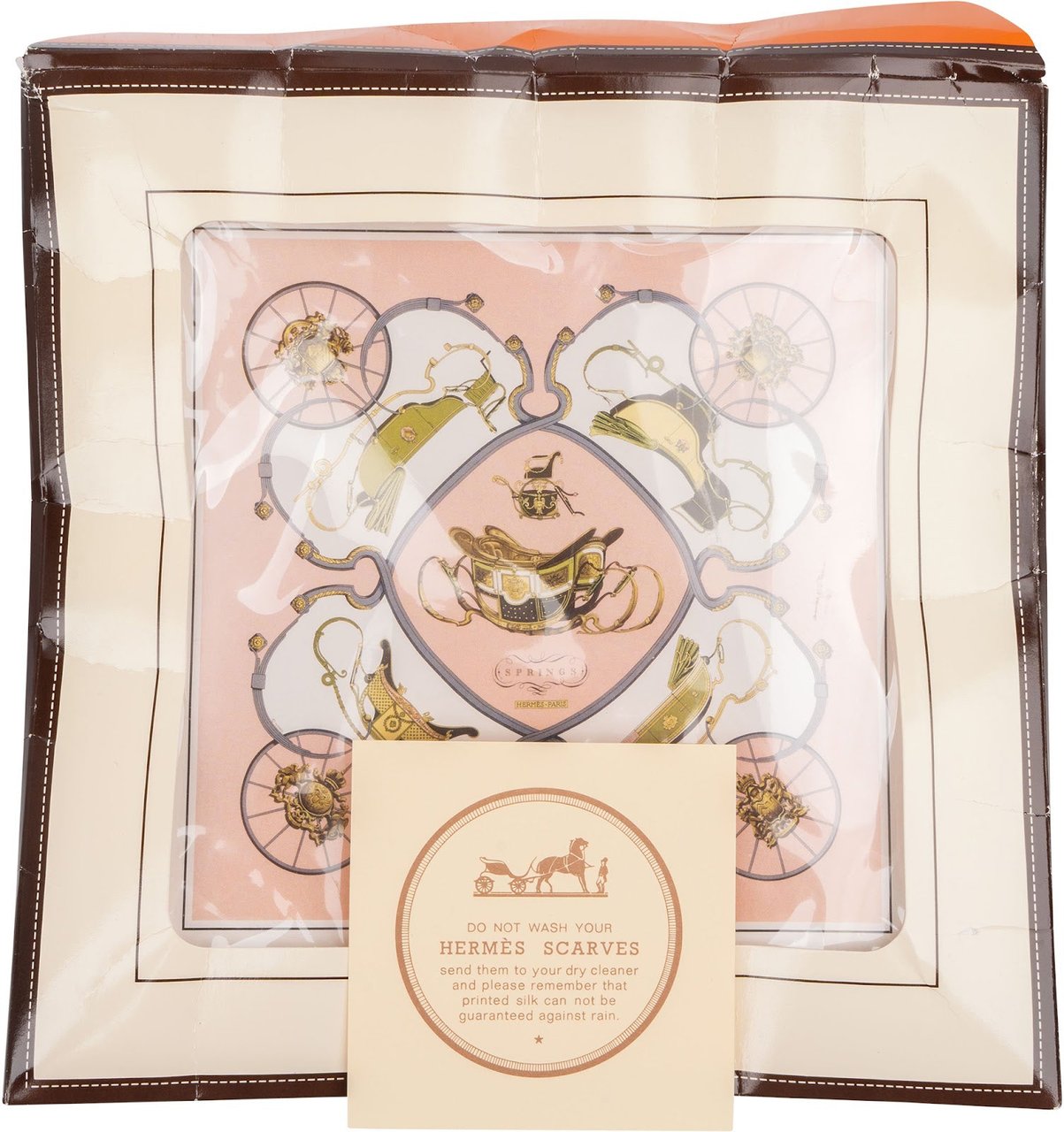 Hermès Springs Silk 90 Scarf Tuch Rood