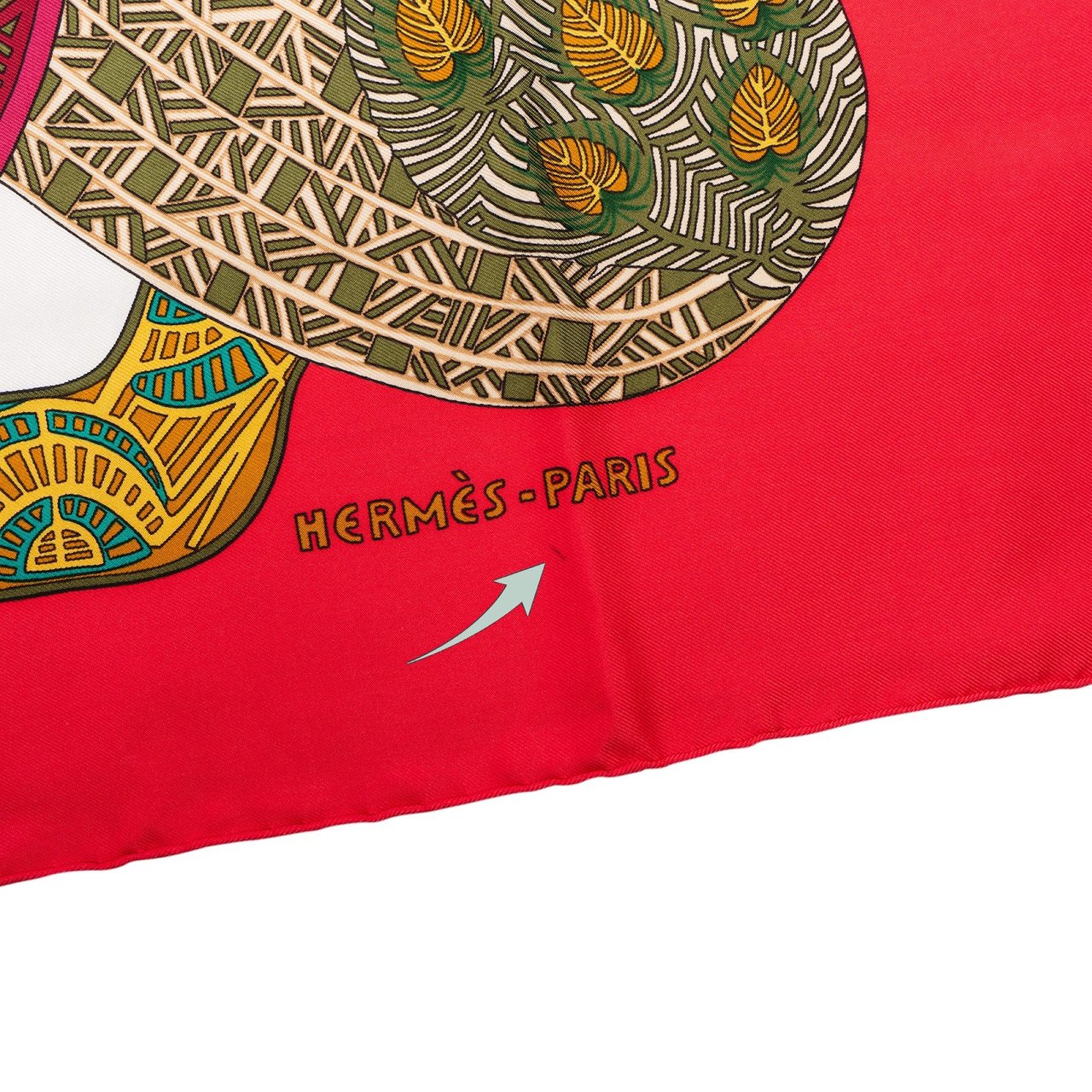 Hermès L'Art de la Steppe Silk Carre 90 Scarf Tuch Rood