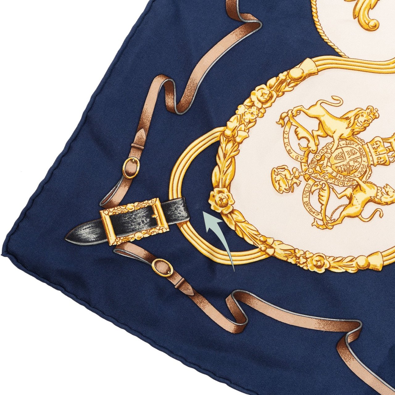 Hermès The Royal Mews Silk 90 Scarf Tuch Navy