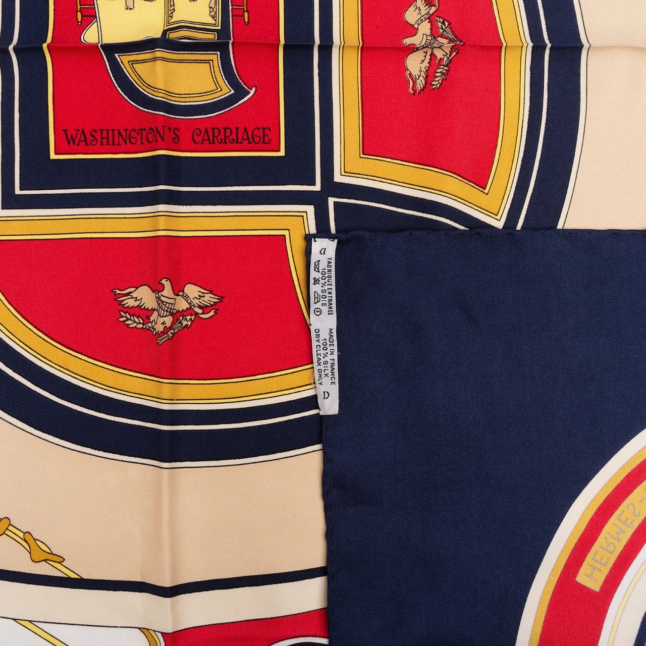 Hermès Les Voitures à Transformation Silk 90 Scarf Tuch Rood